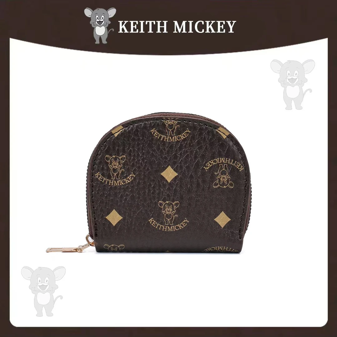 KEITH MICKEY百搭时尚卡包零钱包咖啡
