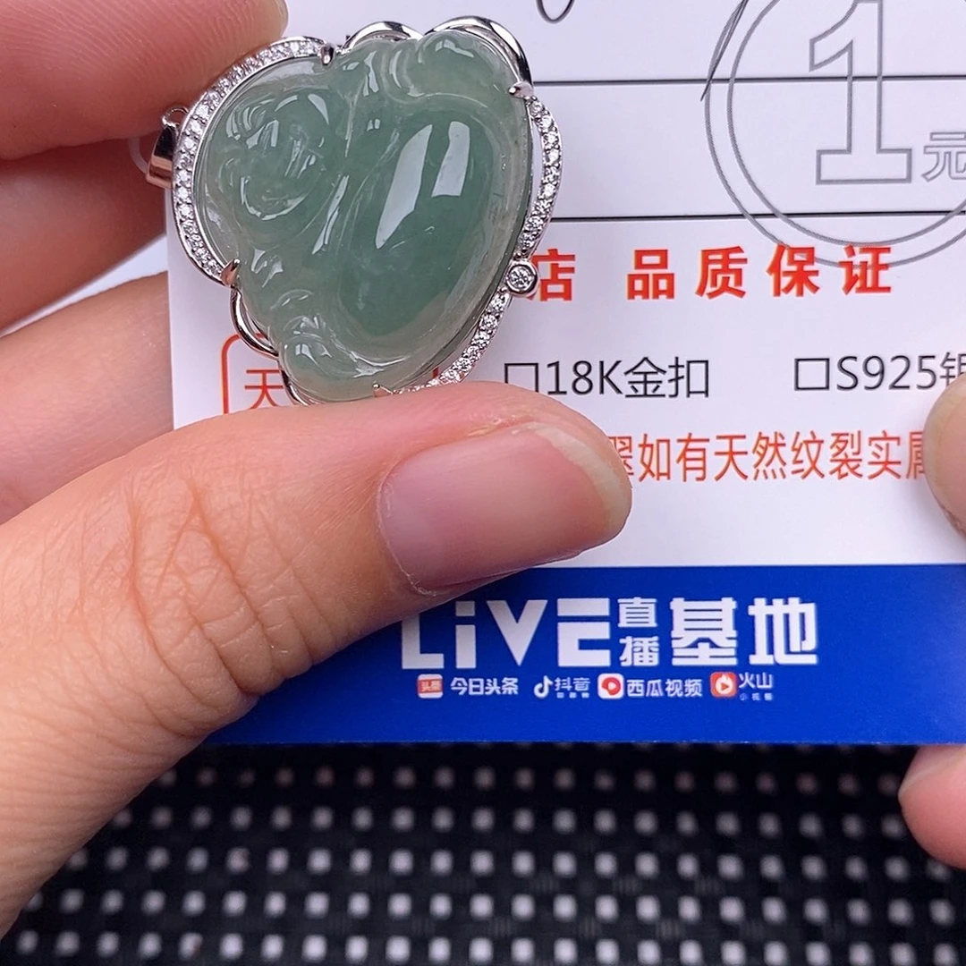 翡翠银S925镶嵌颈饰