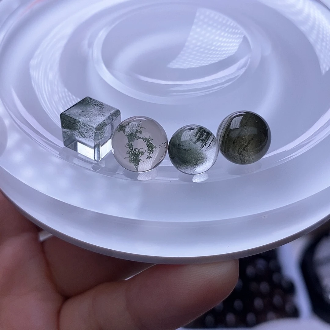 水晶天然水晶打孔不退换未镶嵌大*