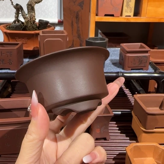 花盆紫砂半手工制作