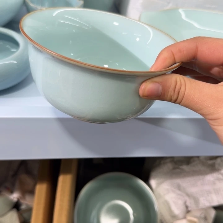 微瑕天青13.5米饭碗
