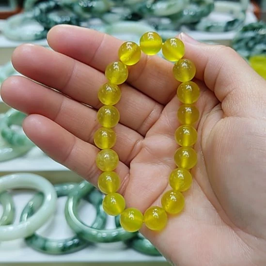 蛇纹石玉未镶嵌手链卡10微瑕介意勿拍拍一发一