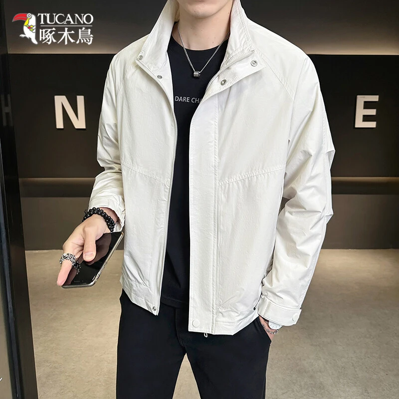 TUCANO/啄木鳥时尚潮流简约立领夹克男春秋百搭宽松休闲外套1117