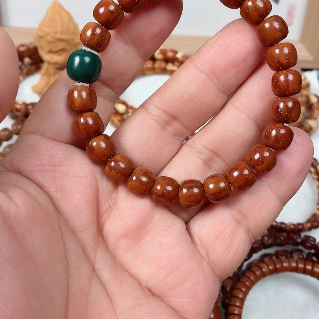 手串紫金鼠短轴道珠实心老型