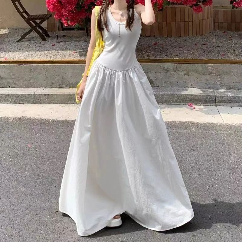 17799夏季新款薄款微透法式高级气质百搭修身显瘦吊带背心连衣裙