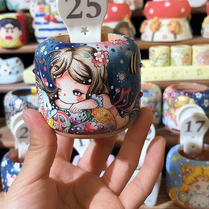25……手工手绘花盆