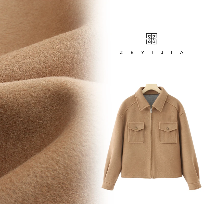 083【ZEYIJIA】女士直筒型短外套翻驳领短款老钱风宽松型气质25164