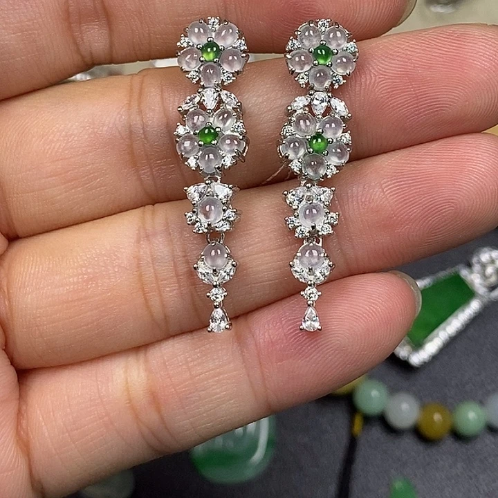 翡翠银S925镶嵌颈饰翡翠