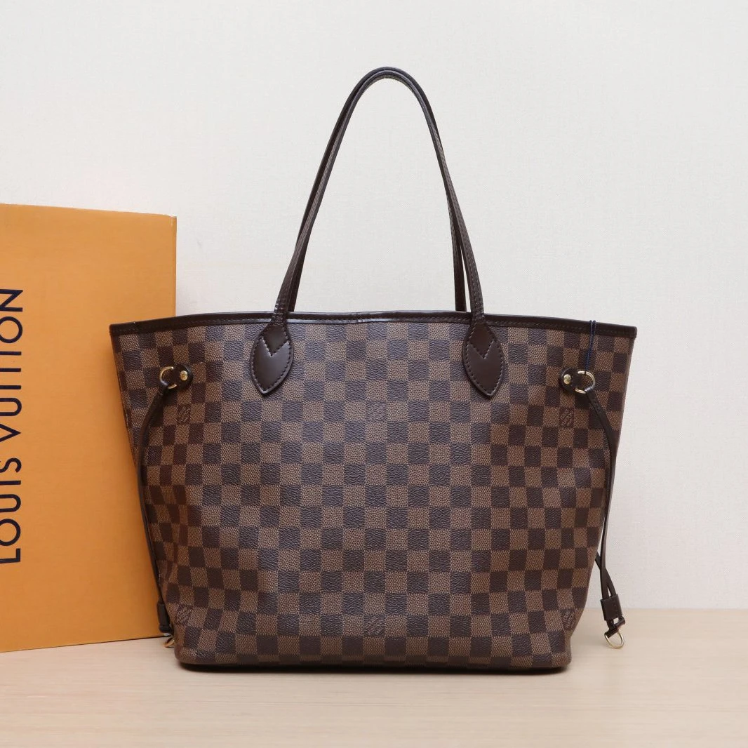 95新 LouisVuitton/路易威登 99折小花攀攀Neverfull 中号 无子袋