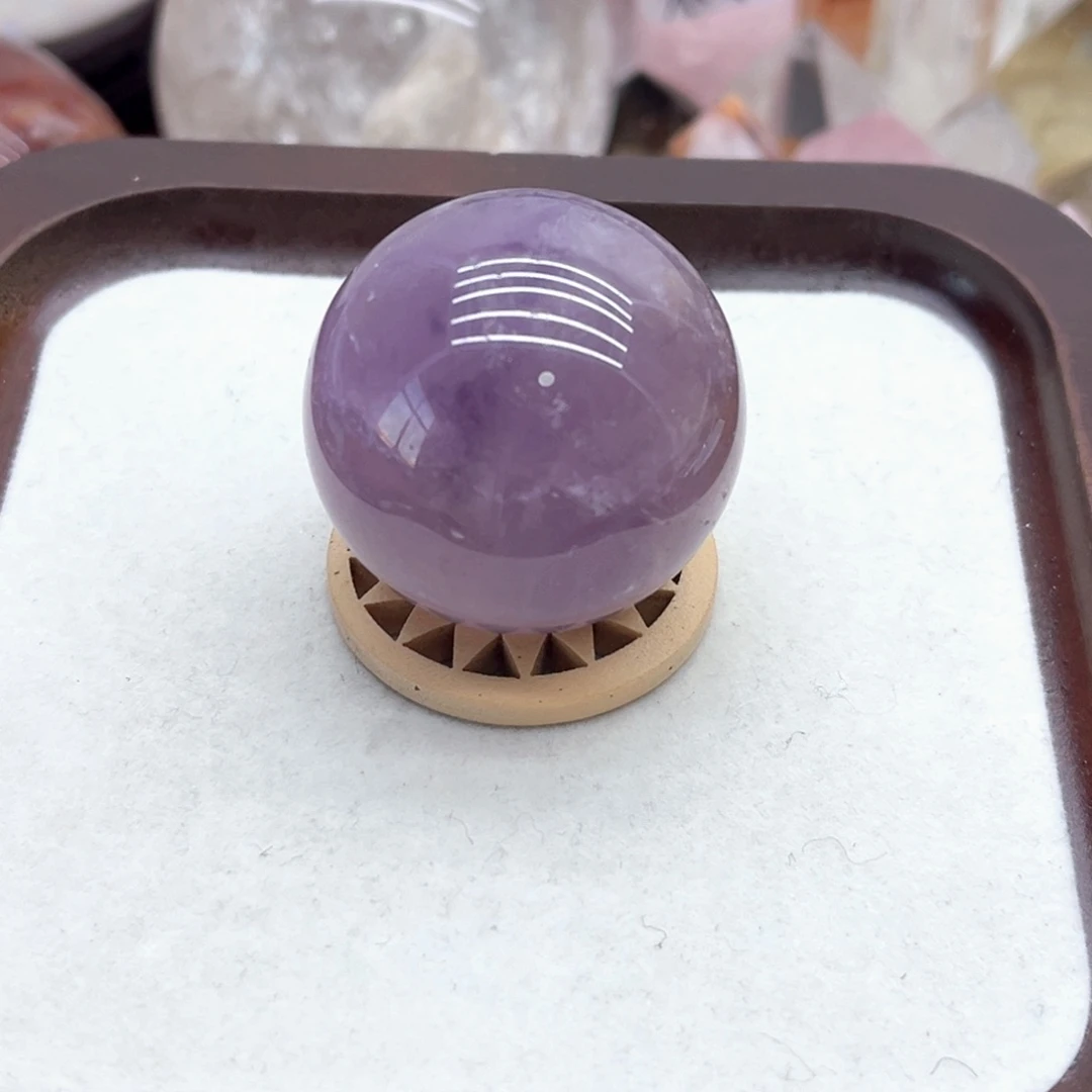 未镶嵌水晶珠宝半成品6 巴西紫水晶球37mm