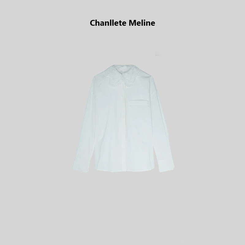 【Chanllete Meline】“雨中芭蕾”莱赛尔天丝棉感蕾丝衬衫CMCC-10155
