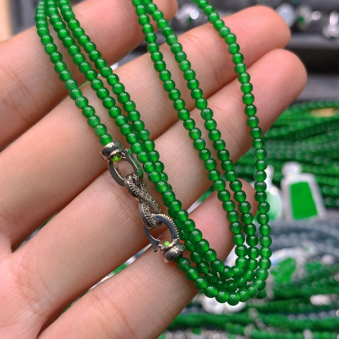 翡翠手链未镶嵌天然翡翠