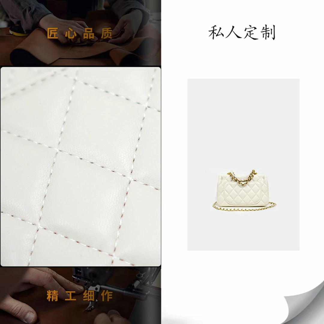 【B10白色】2025新款高级轻奢单肩斜挎女包