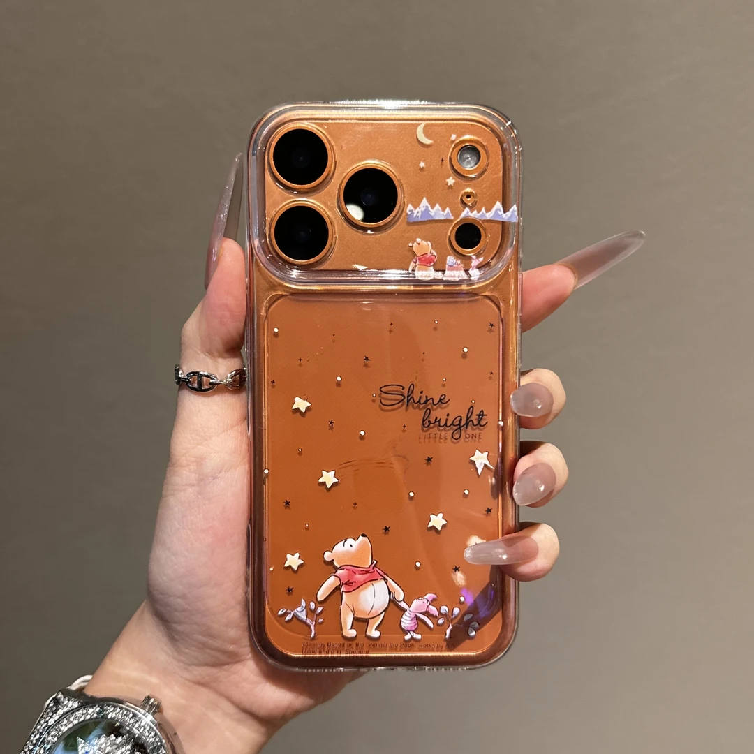 创意维尼熊情侣壳适用苹果17pro/16promaxiPhone15手机壳1314