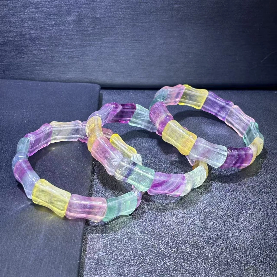 面面来财珠宝C11074-七彩萤石手排-多样性发其一