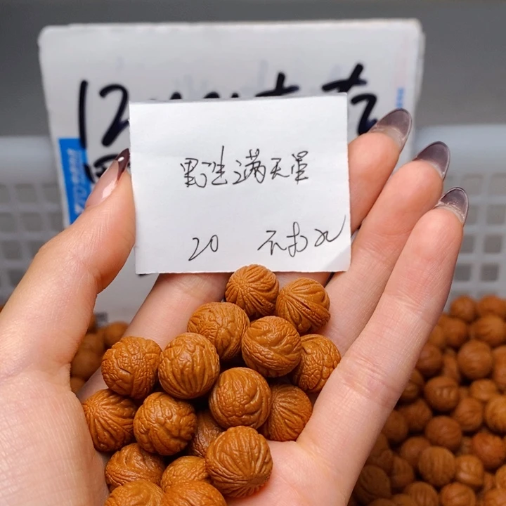 手串桃核12mm左右野生满天星20颗(不打孔)
