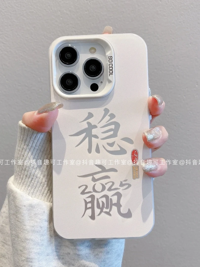 (苹果）稳赢创意文字手机壳适用苹果17promax/16/15小米15稀奇古怪