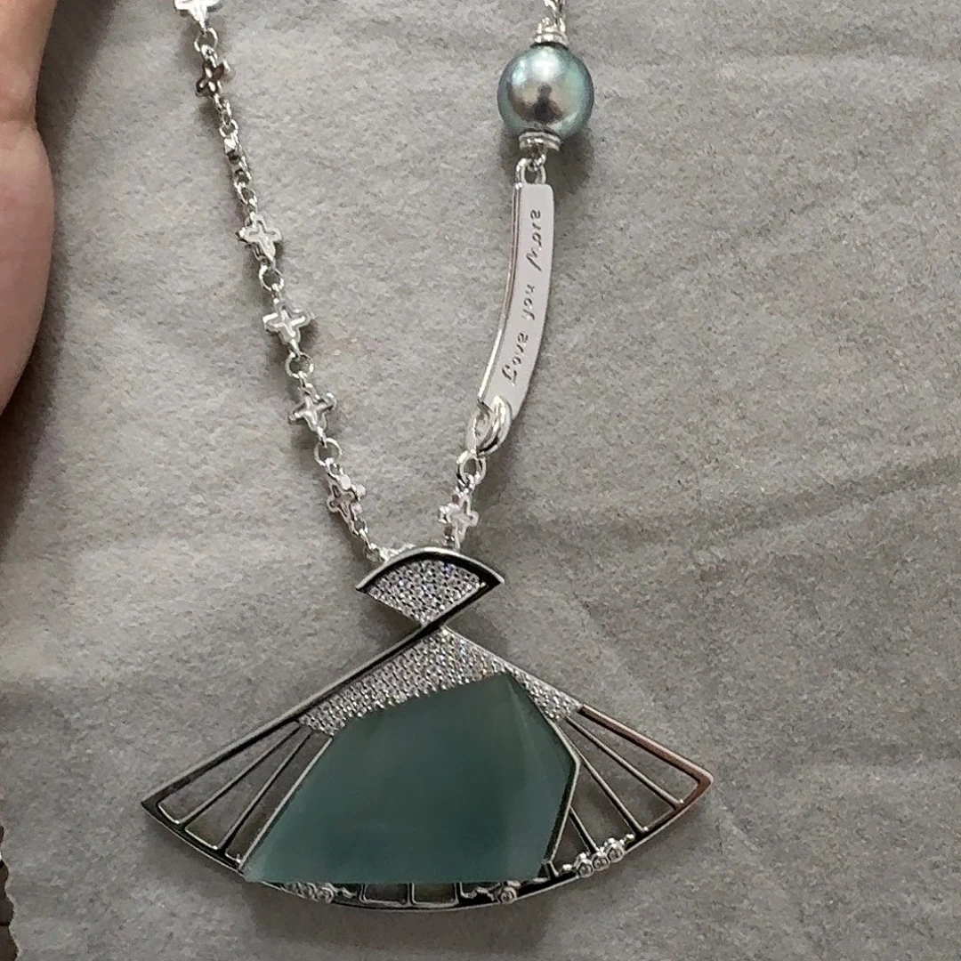 海水珍珠颈饰银S925镶嵌