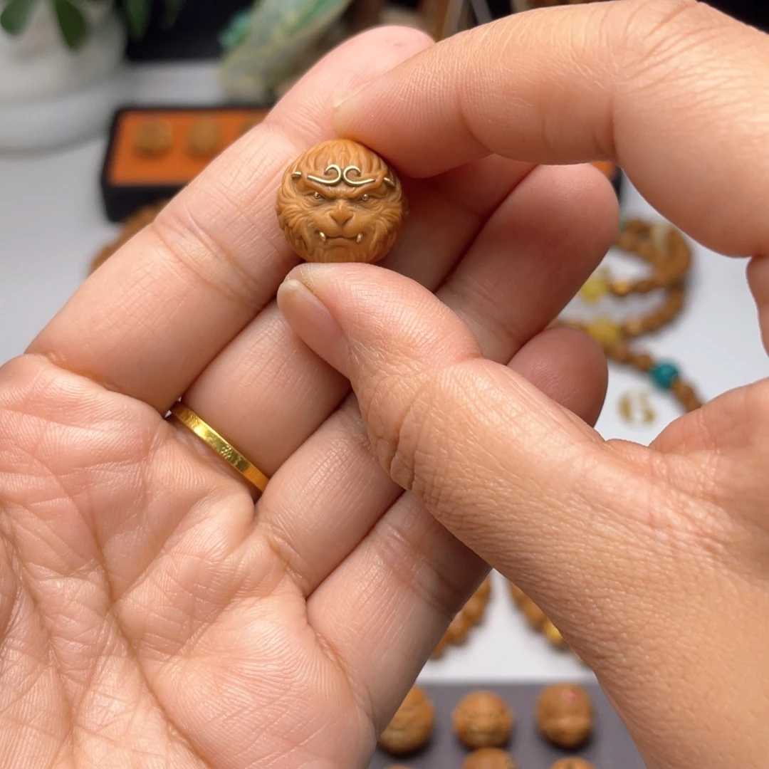 明***猴头核桃手串单颗悟空