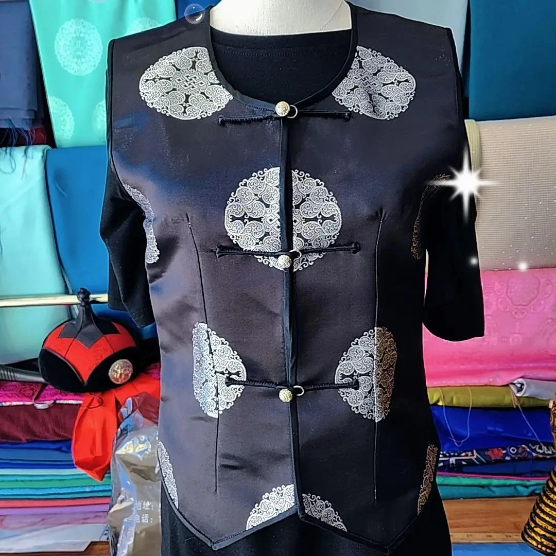 女士短款民族修身马甲