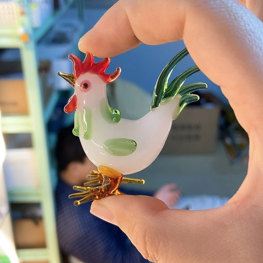 琉璃手工艺品b****e公鸡