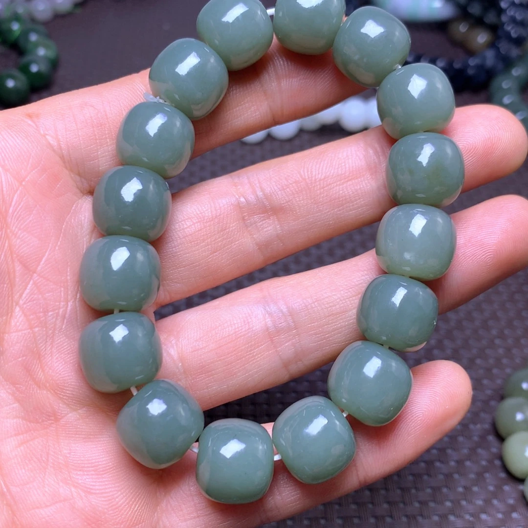 和田玉未镶嵌手串14