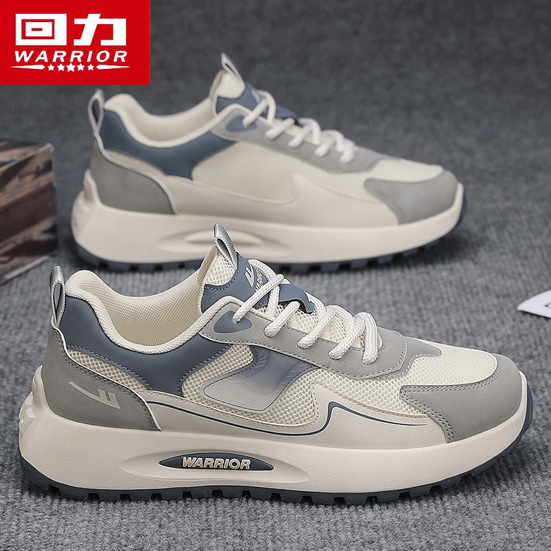 回力男鞋春季2025新款网面运动休闲跑步鞋男士百搭厚底阿甘老爹鞋