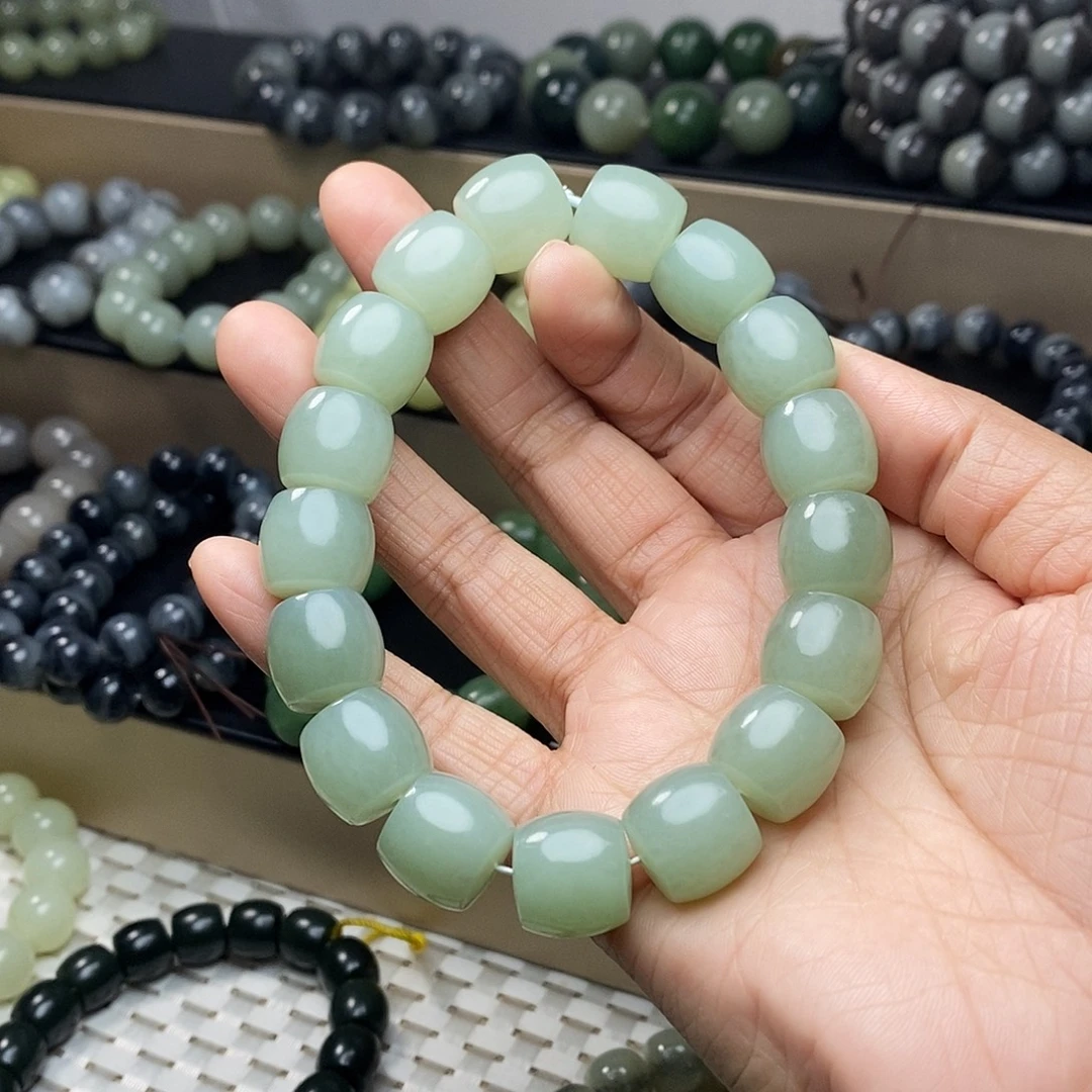 和田玉未镶嵌手链卡14