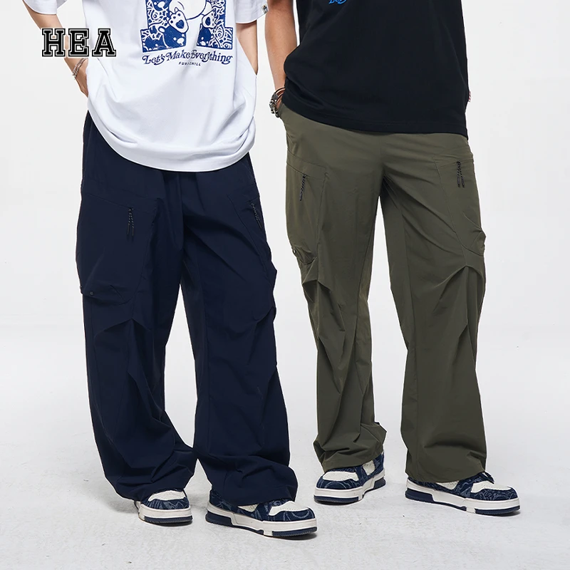 HEA 经典款休闲长裤工装直筒宽松百搭男士潮牌简约户外休闲机能