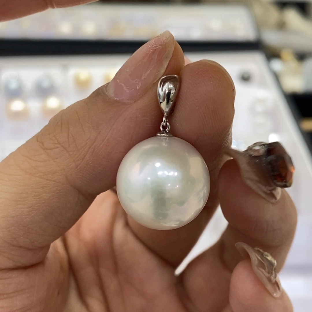 吊坠(不含链)淡水珍珠银S925镶嵌大龙珠15.6