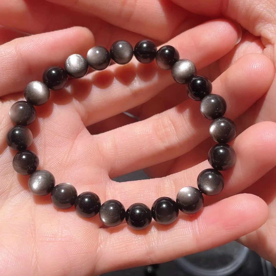 黑曜岩手链未镶嵌飘**生