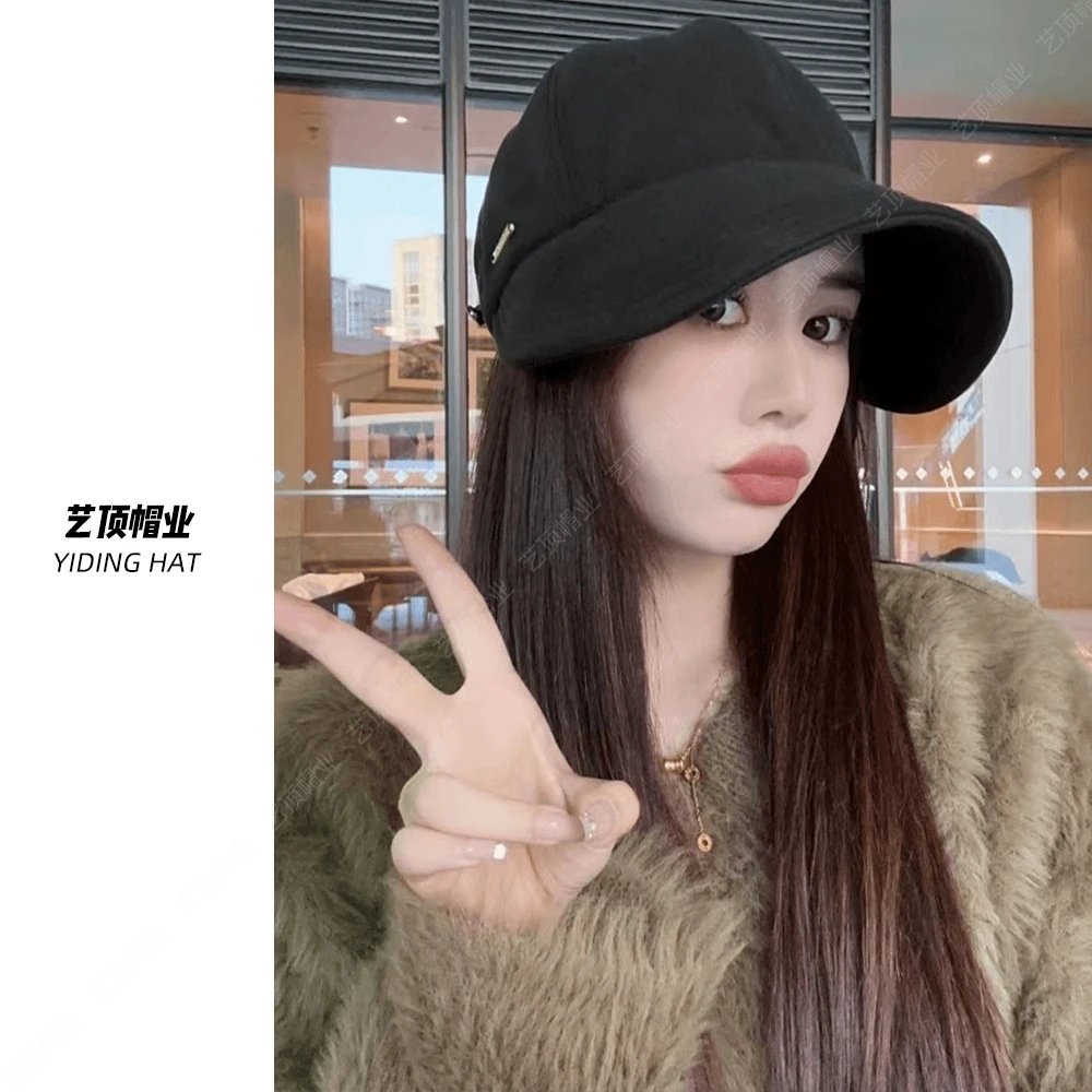 露丝同款秋冬网红复古鸭舌帽百搭时尚气质马术帽休闲保暖女显脸小