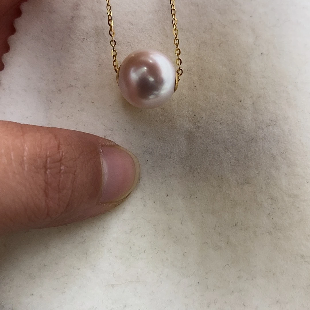 18K金镶嵌吊坠(不含链)淡水珍珠