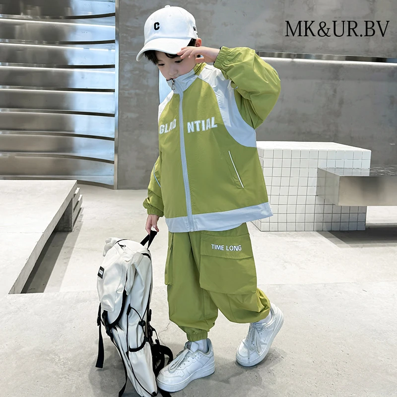 MK&UR.BV儿童装男童秋装套装春秋款2025新款大童秋季男孩运动衣服