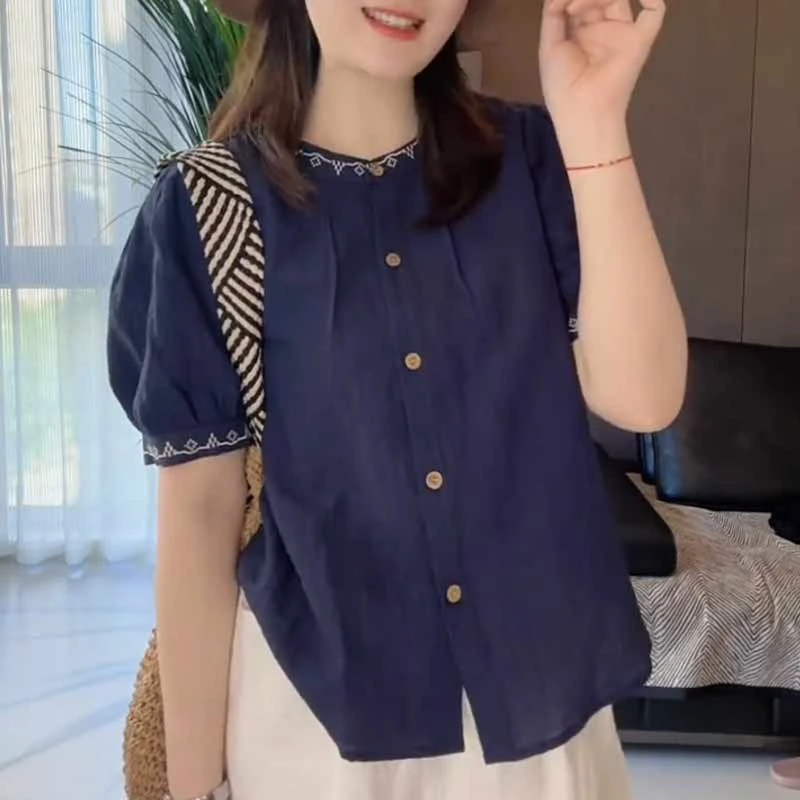 复古港风时尚休闲百搭衬衫2025年夏季新款财阀千金女装高级感上衣