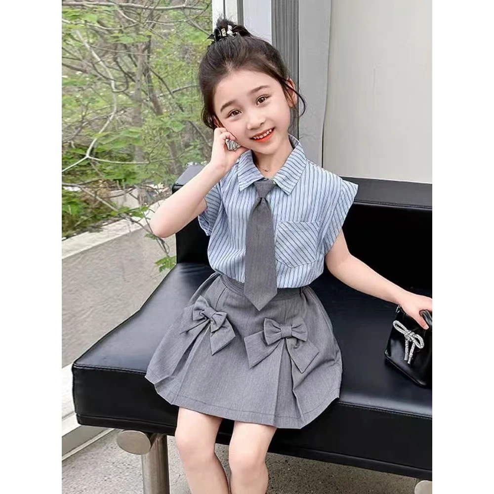 【48】-女童学院风套装夏季2025新款儿童服装卡通15