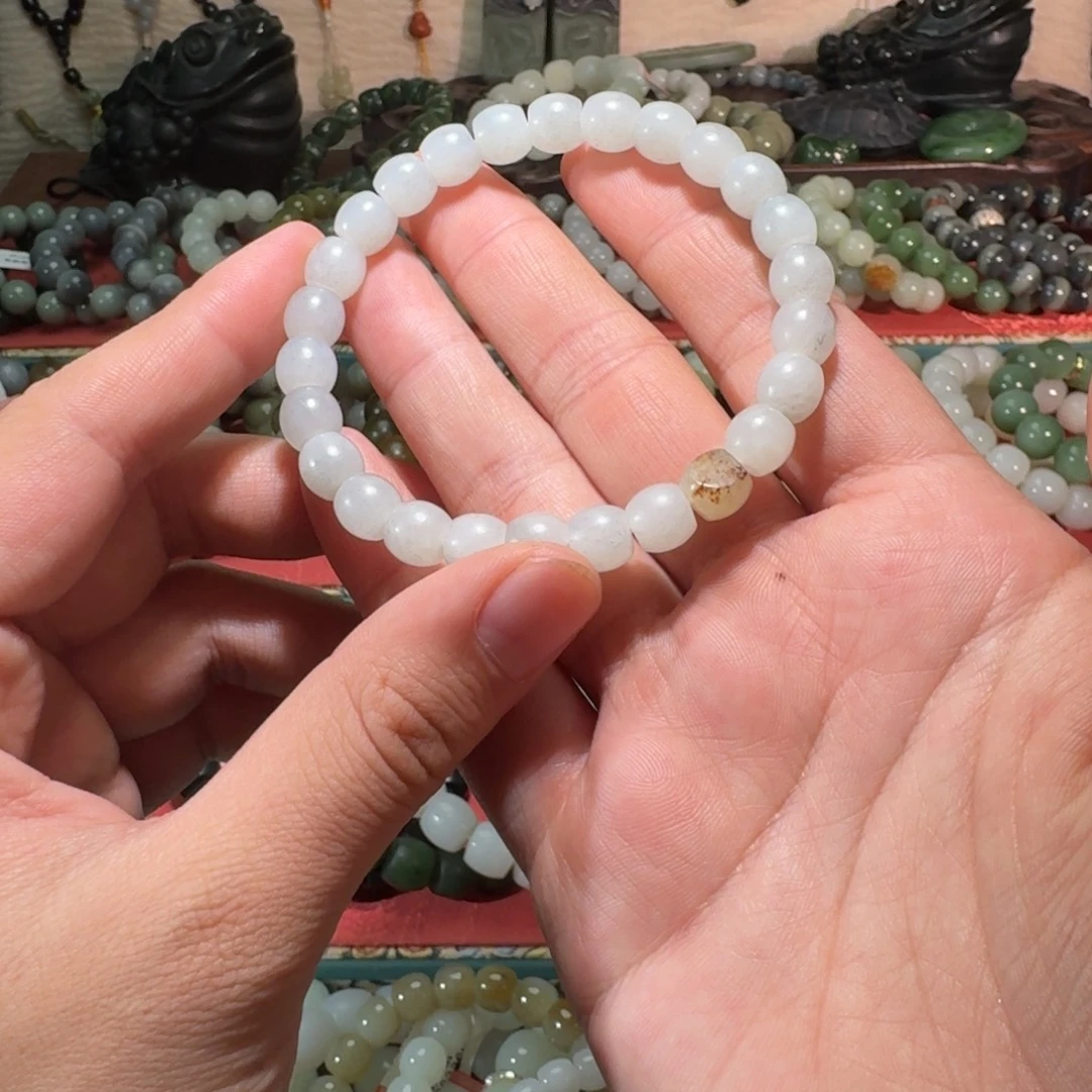 和田玉未镶嵌手链