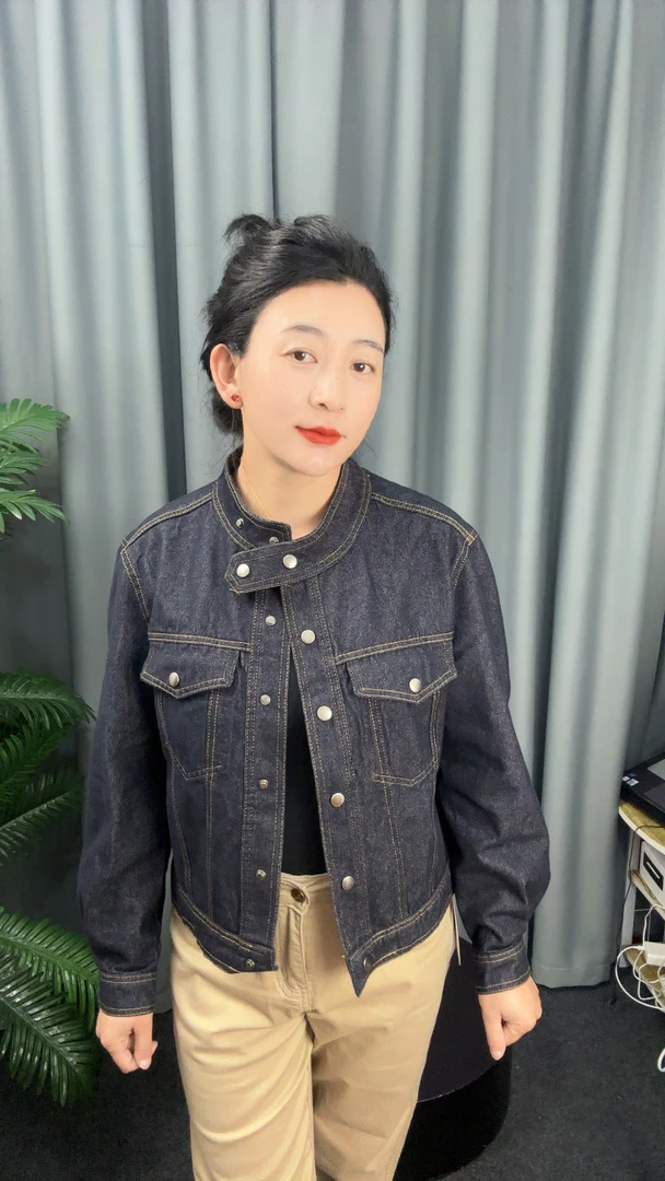 美式复古牛仔外套百搭牛仔外套