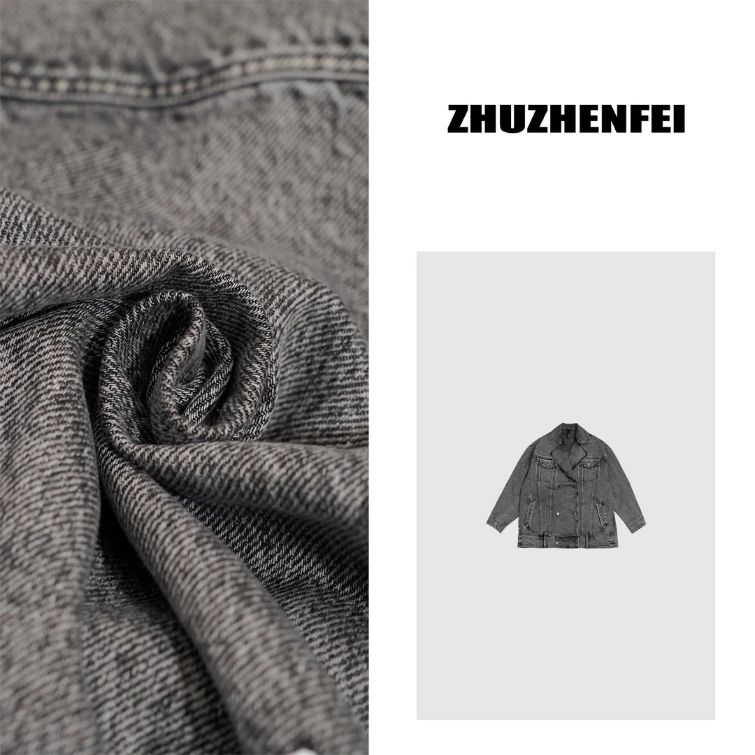 设计师原创新款休闲百搭时尚简约宽松复古水洗牛仔外套Z351189