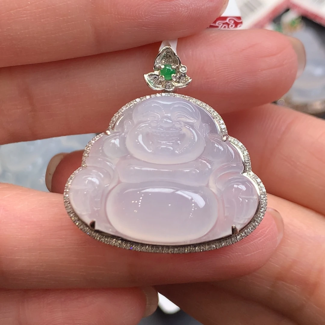 翡翠18K金镶嵌颈饰翡翠