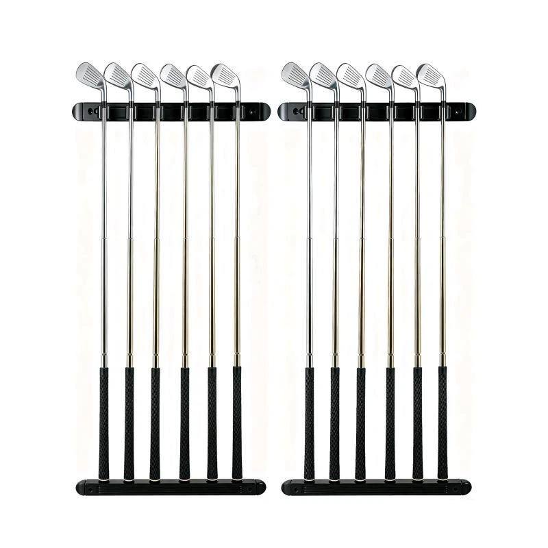家用练习场球场会所高尔夫球杆展示放置收纳陈列整理储存壁挂支架