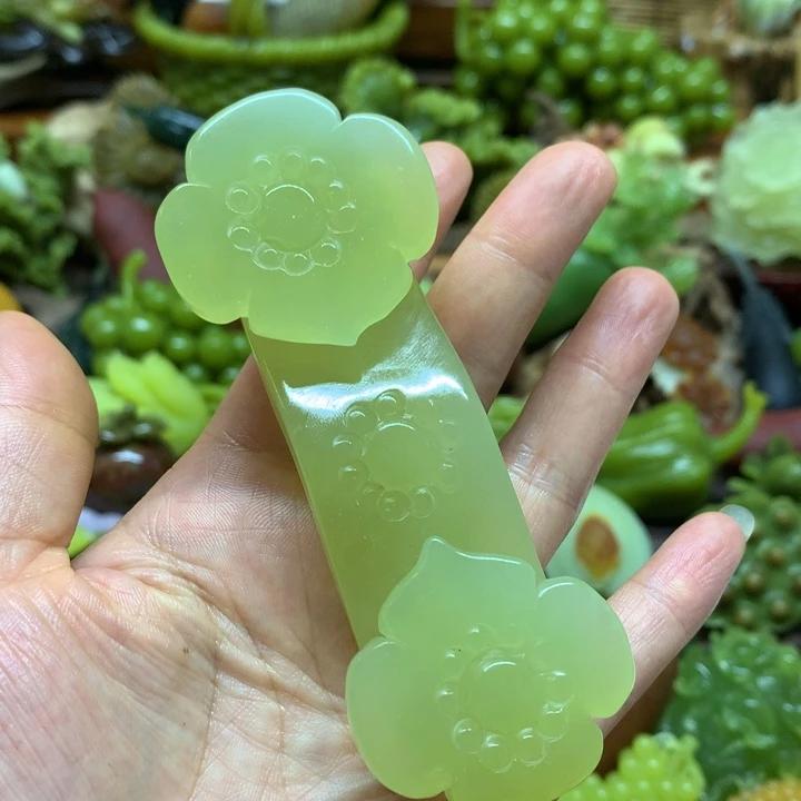 蛇纹石玉未镶嵌手把