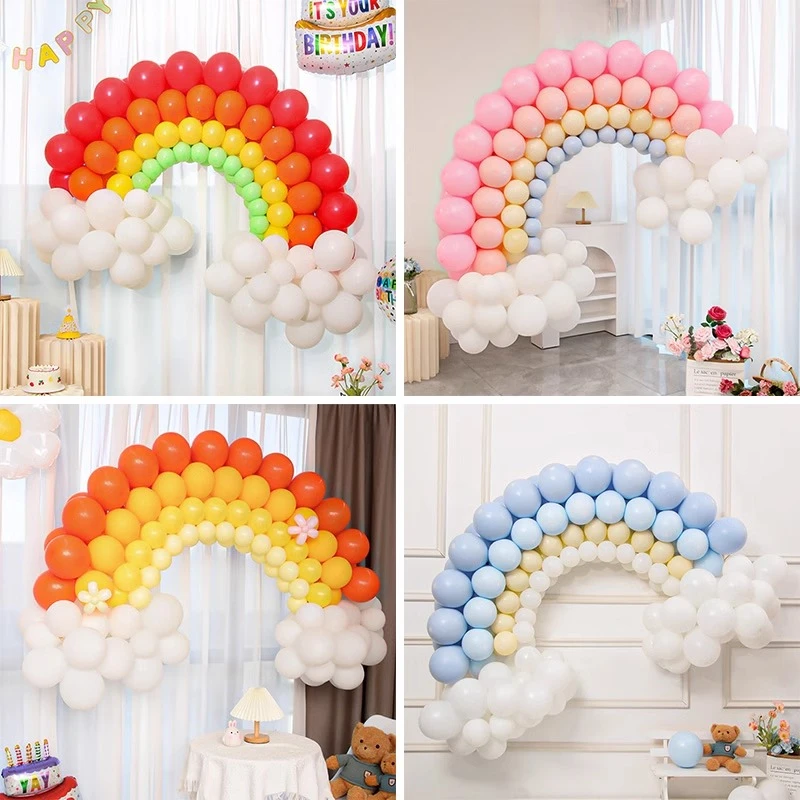 彩虹气球装饰开学仪式感幼儿园小学教室场景布置拍照道具云朵挂饰