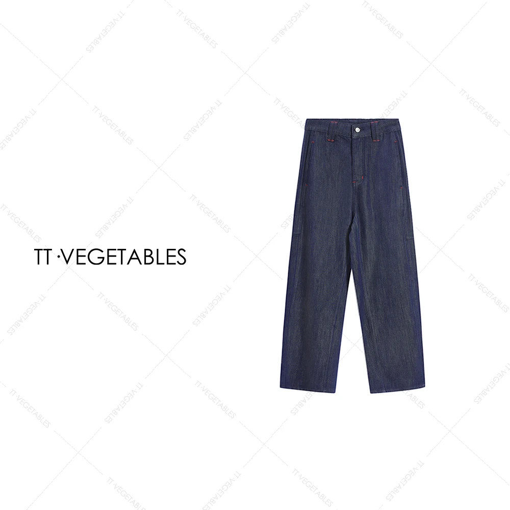 TT・VEGETABLES【序白】微禾 棉莱赛尔混纺长裤休闲裤牛仔裤521060