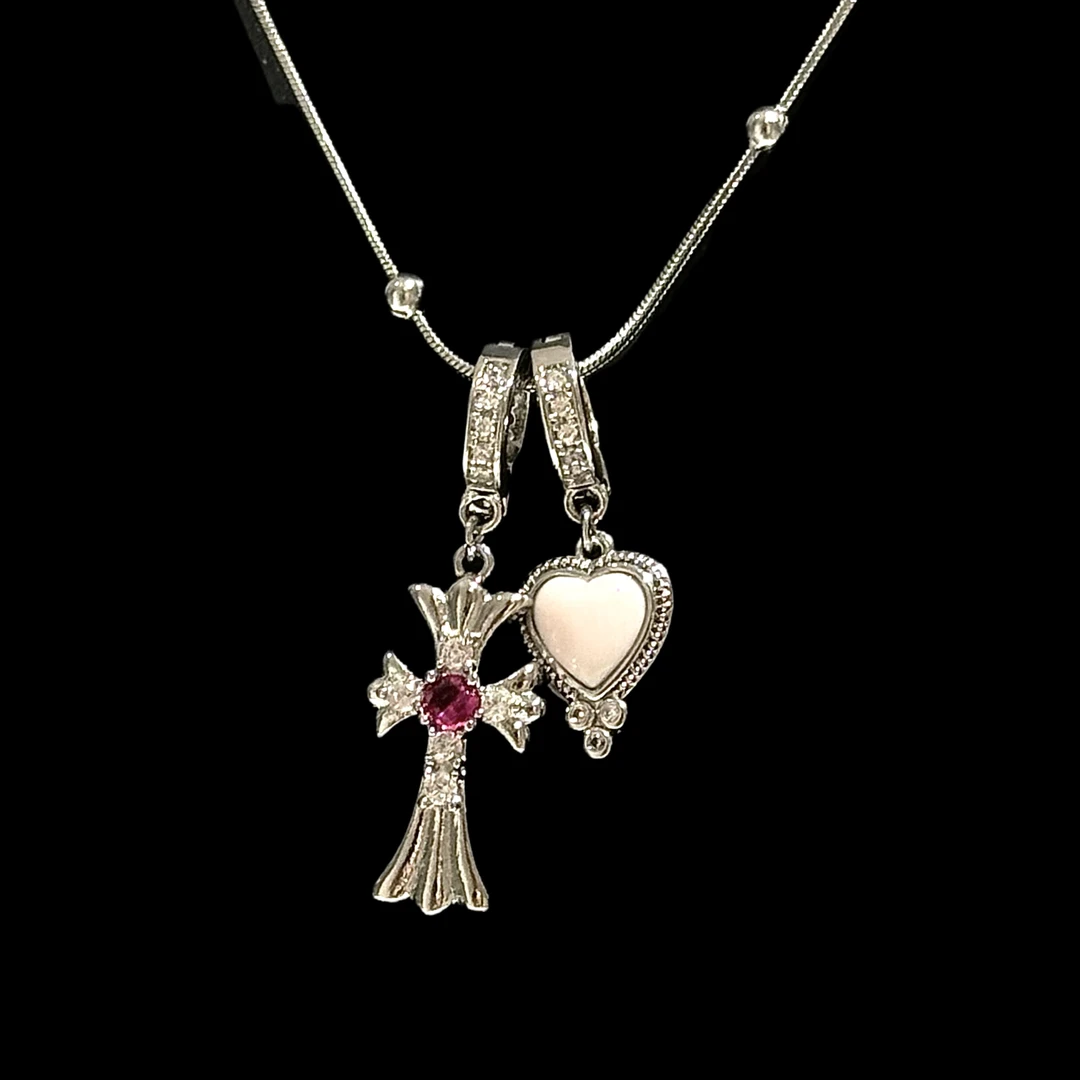 铜合金项链 锁骨链坠链镶钻珠宝