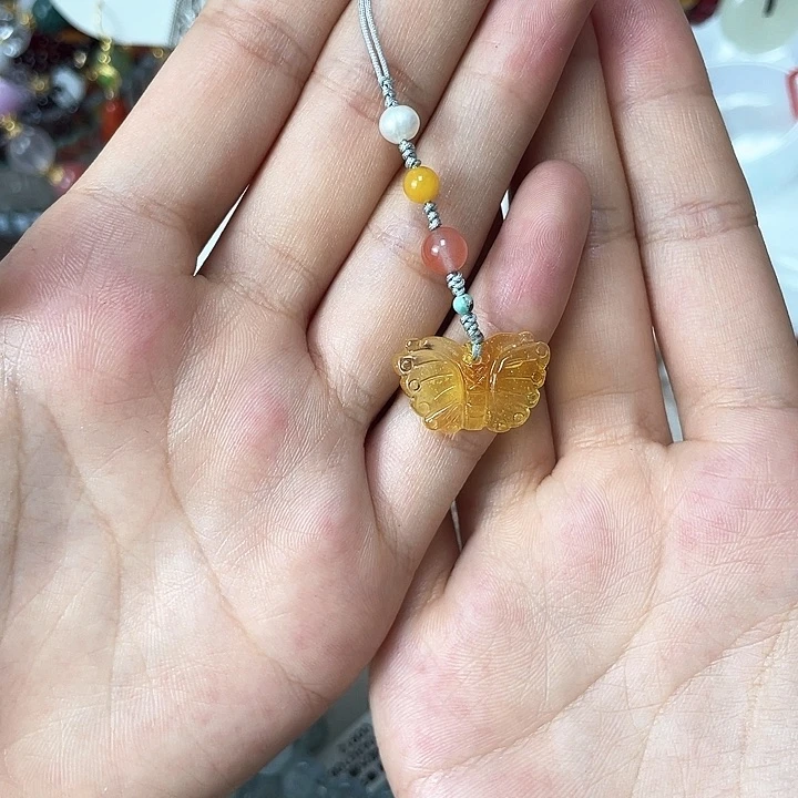 未镶嵌吊坠(不含链)琥珀手机链