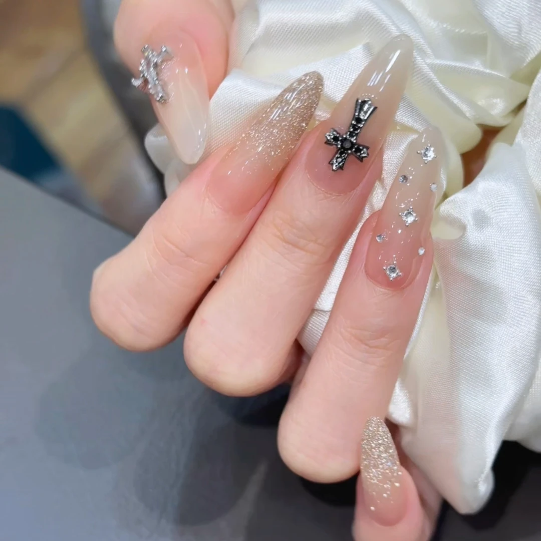 奥斯卡 纯手工定制穿戴甲美甲成品美甲贴片10片