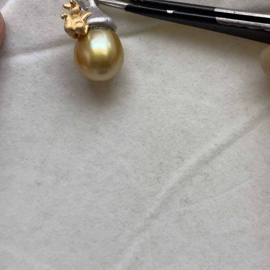 海水珍珠银S925镶嵌吊坠(不含链)