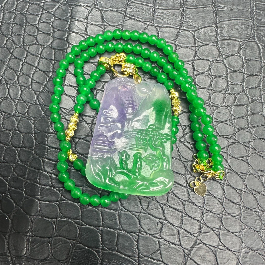 春彩山水吊坠H108