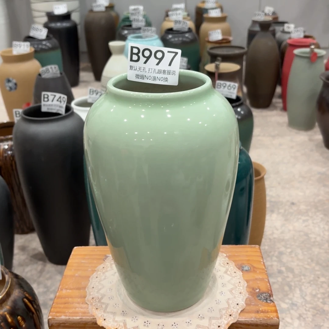 摆件瑕疵997 景德镇陶瓷花瓶高27口9.5